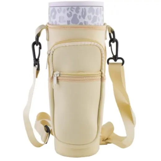 Cream Tumbler Tumbler Carrier Pouch